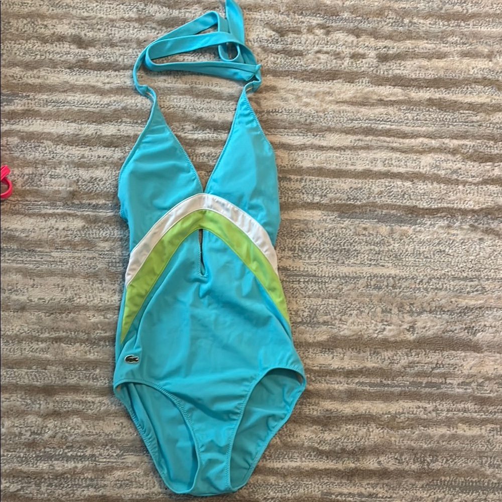 Lacoste Blue One Piece Swimsuit